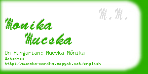 monika mucska business card