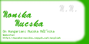 monika mucska business card